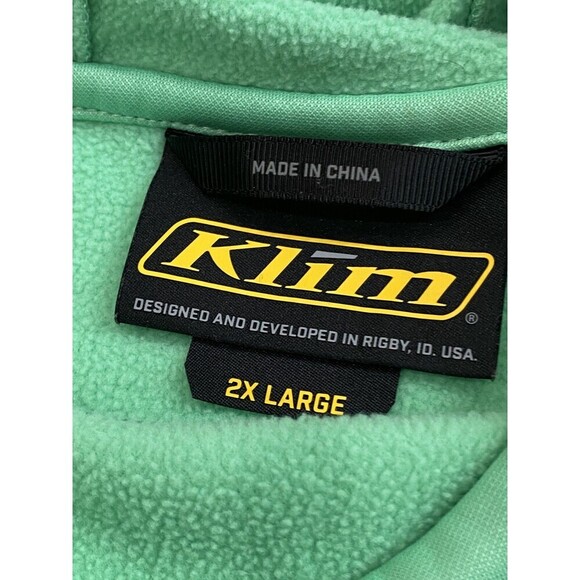 Klim Technical Riding Sz 2XL Moto Biker Dual Sport Logo Green Hoodie Sweatshirt - Picture 3 of 8